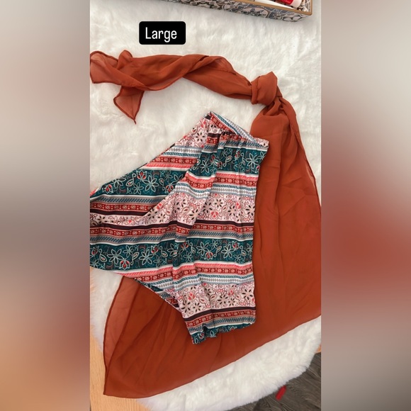 Other - New Rust and Patterned Swim Cover-Up